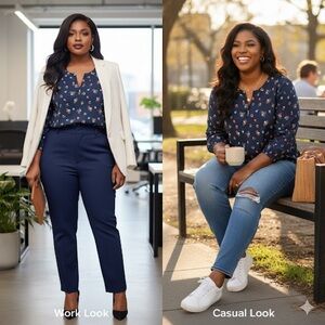 CJ Banks Colorful Floral Blouse Size Plus 1X ( NWOT)